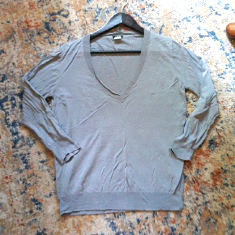 J. Crew Silk & Linen V-Neck
